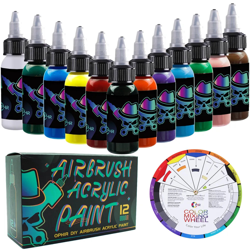 12 Color Airbrush Acrylic Ink